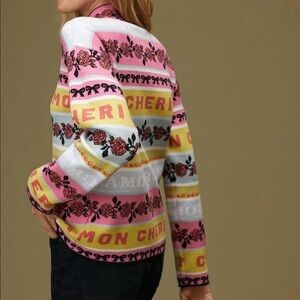 Anthropologie Maeve Fanciful Mon Cheri Sweater